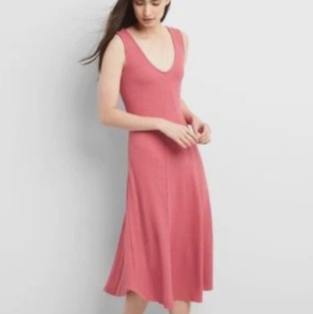 GAP XS Pink Midi Dress
